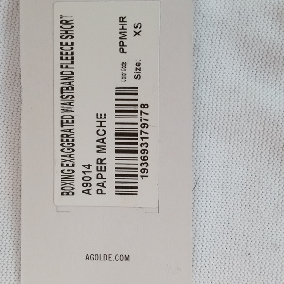 AGolde Boxing Shorts XS white nwt - Picture 4 of 9